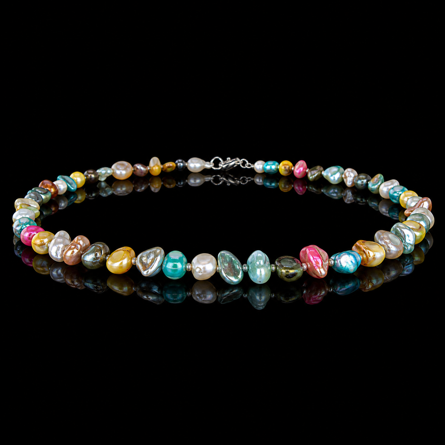 Colorful Irregular Pearl Necklace
