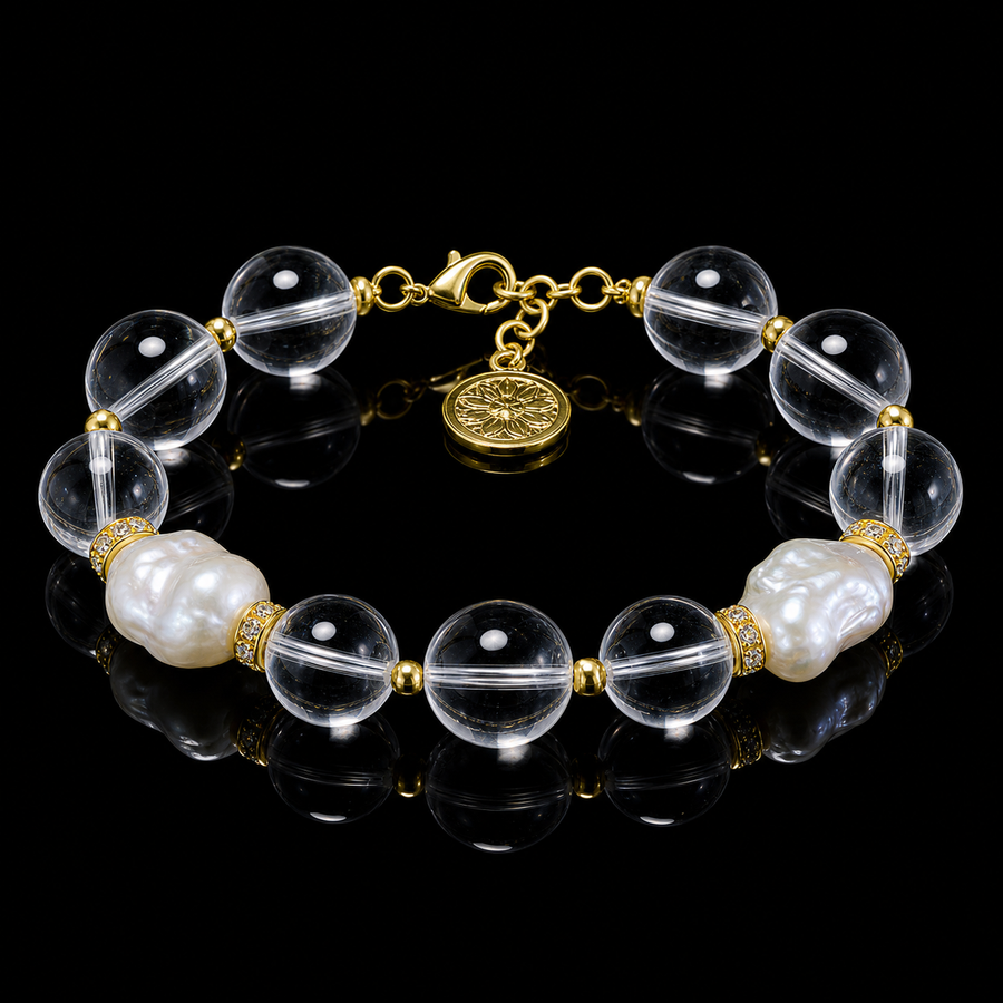 Crystal Baroque Pearl Bracelet product display