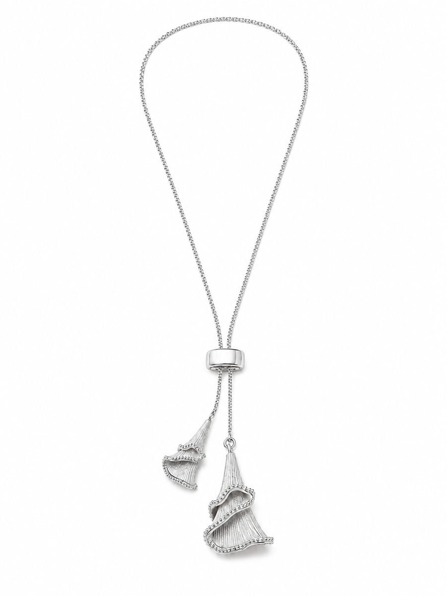 Ginkgo Waltz Double-Drop Necklace product view