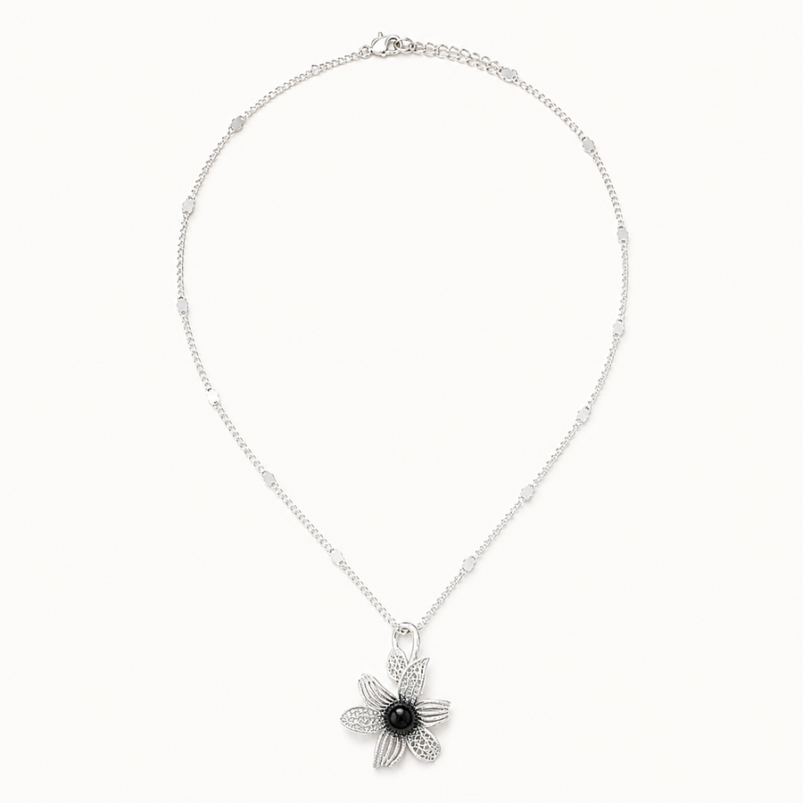 Noir Bloom Floral Necklace product view
