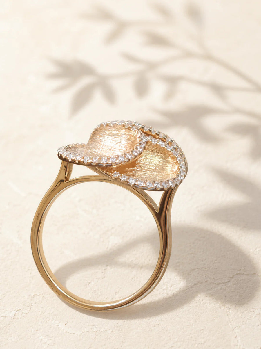 Gilded Moment sculptural ring