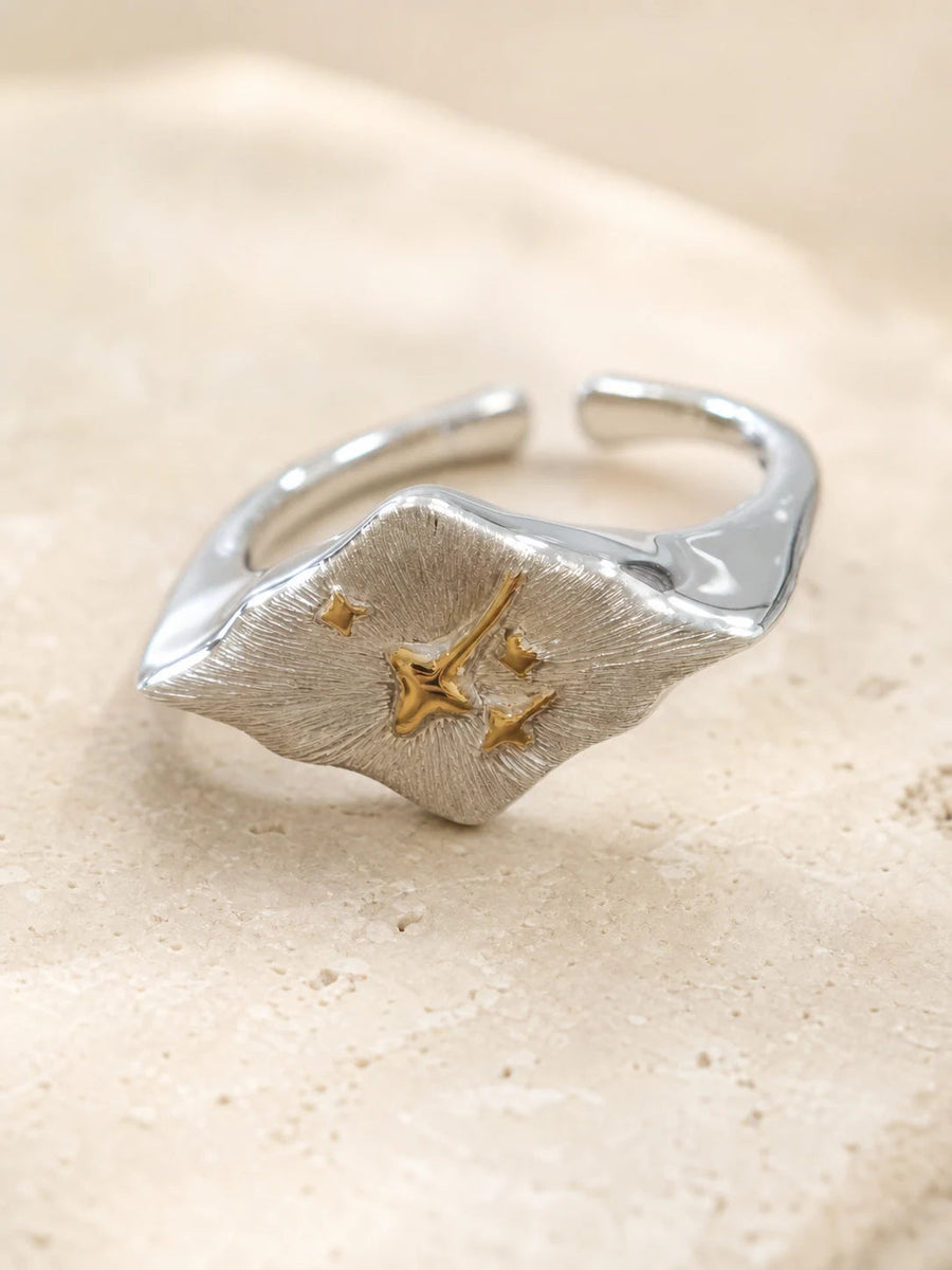 Dawnstar two-tone open ring