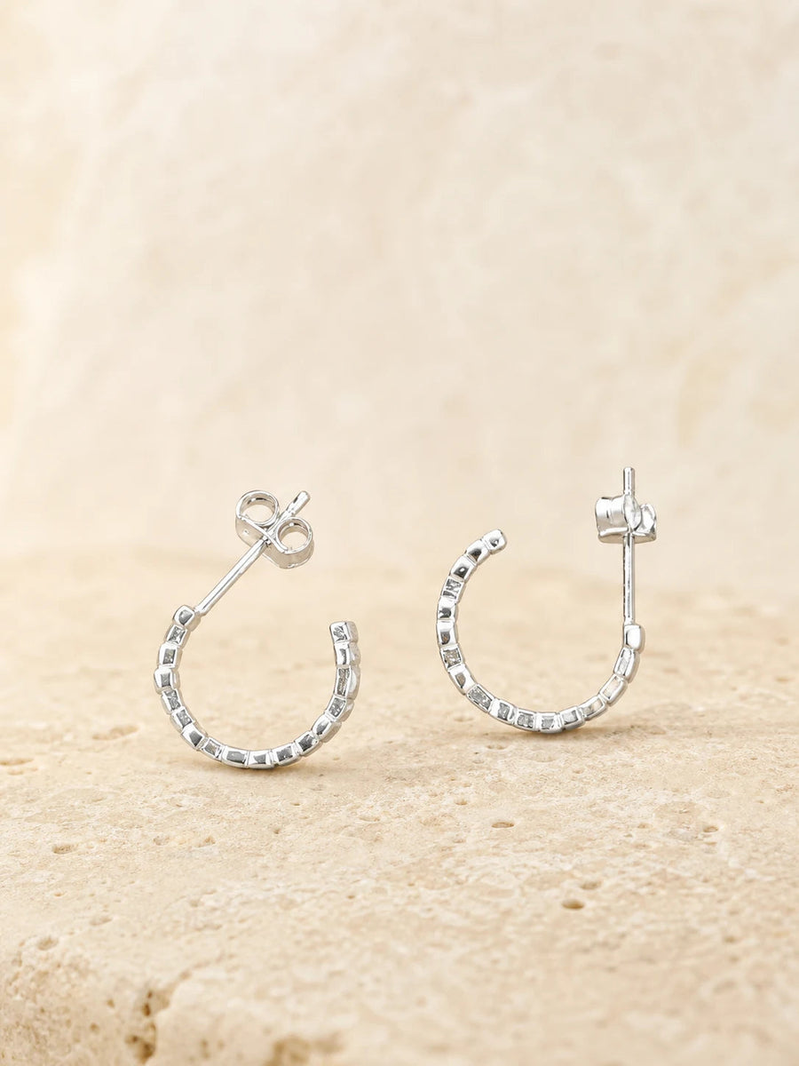 Essentials S925 sterling silver hoop earrings