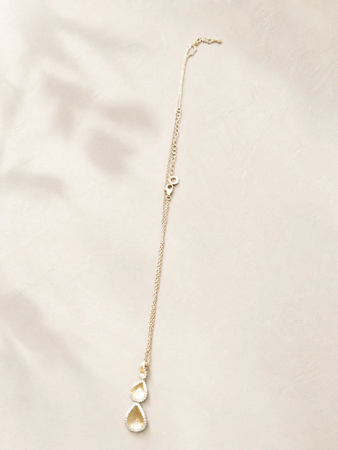 Gilded Moment triple-drop necklace