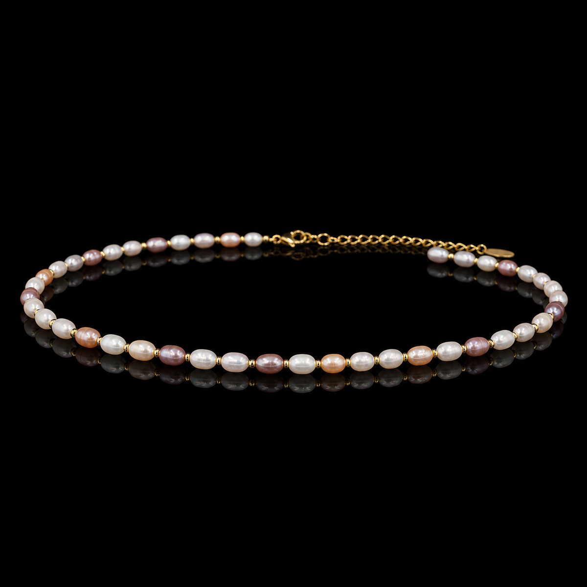 Pink Rice Pearl Necklace