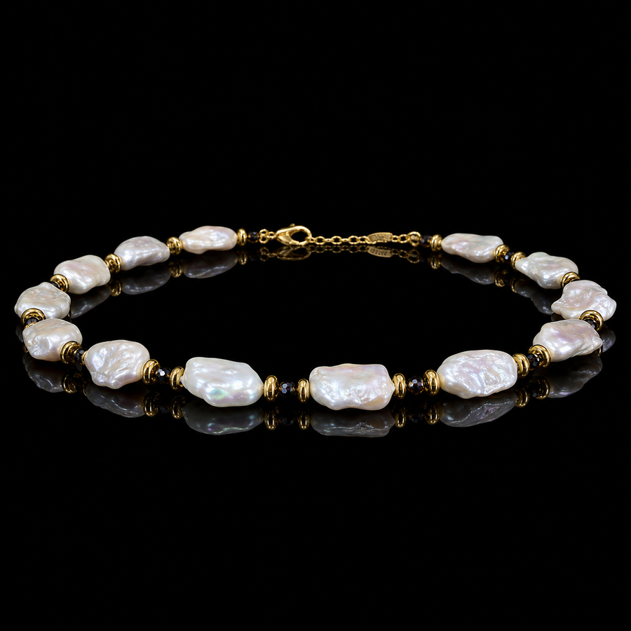 White Baroque Pearl Necklace