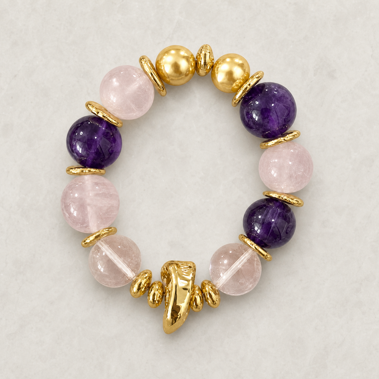 Amethyst Blush Charm Bracelet