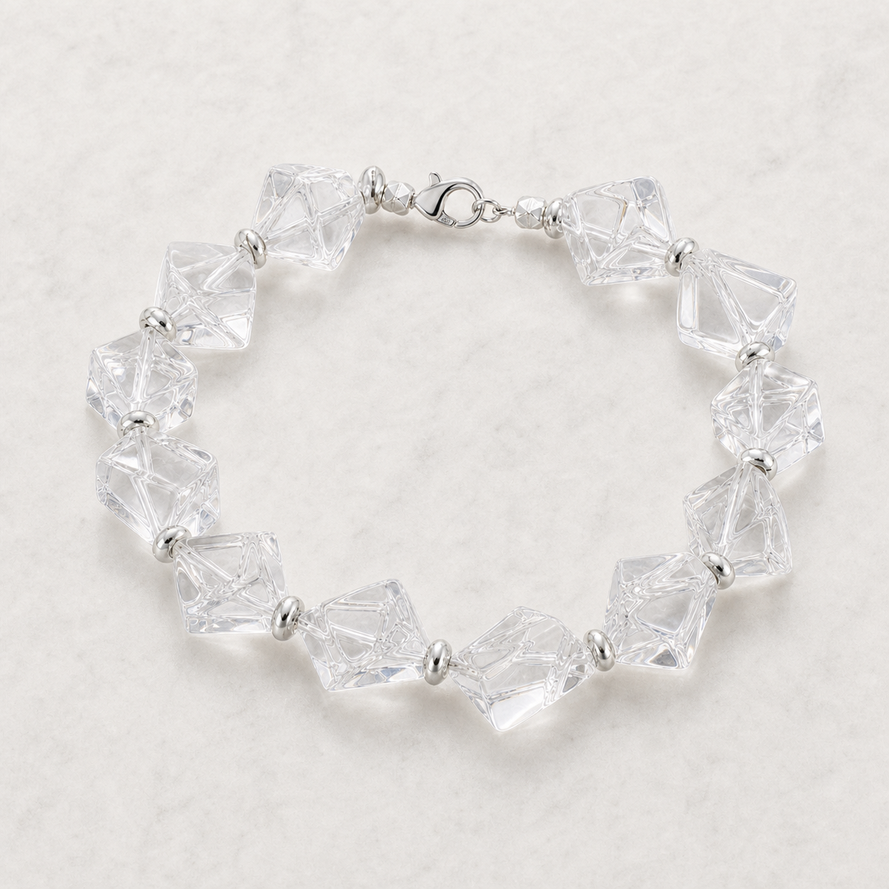 Clear Geometry Crystal Bracelet