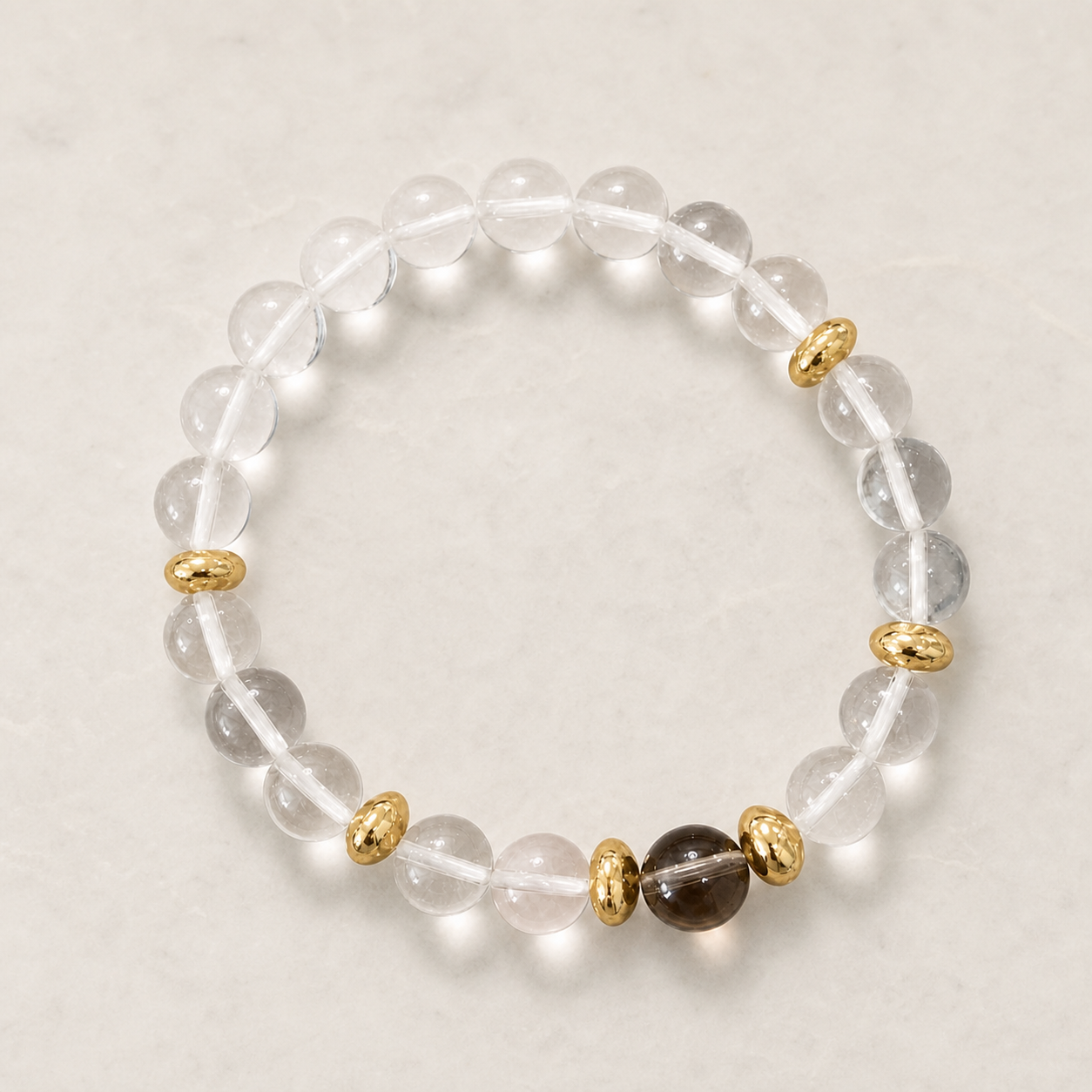 Clear Gold Spacer Bracelet