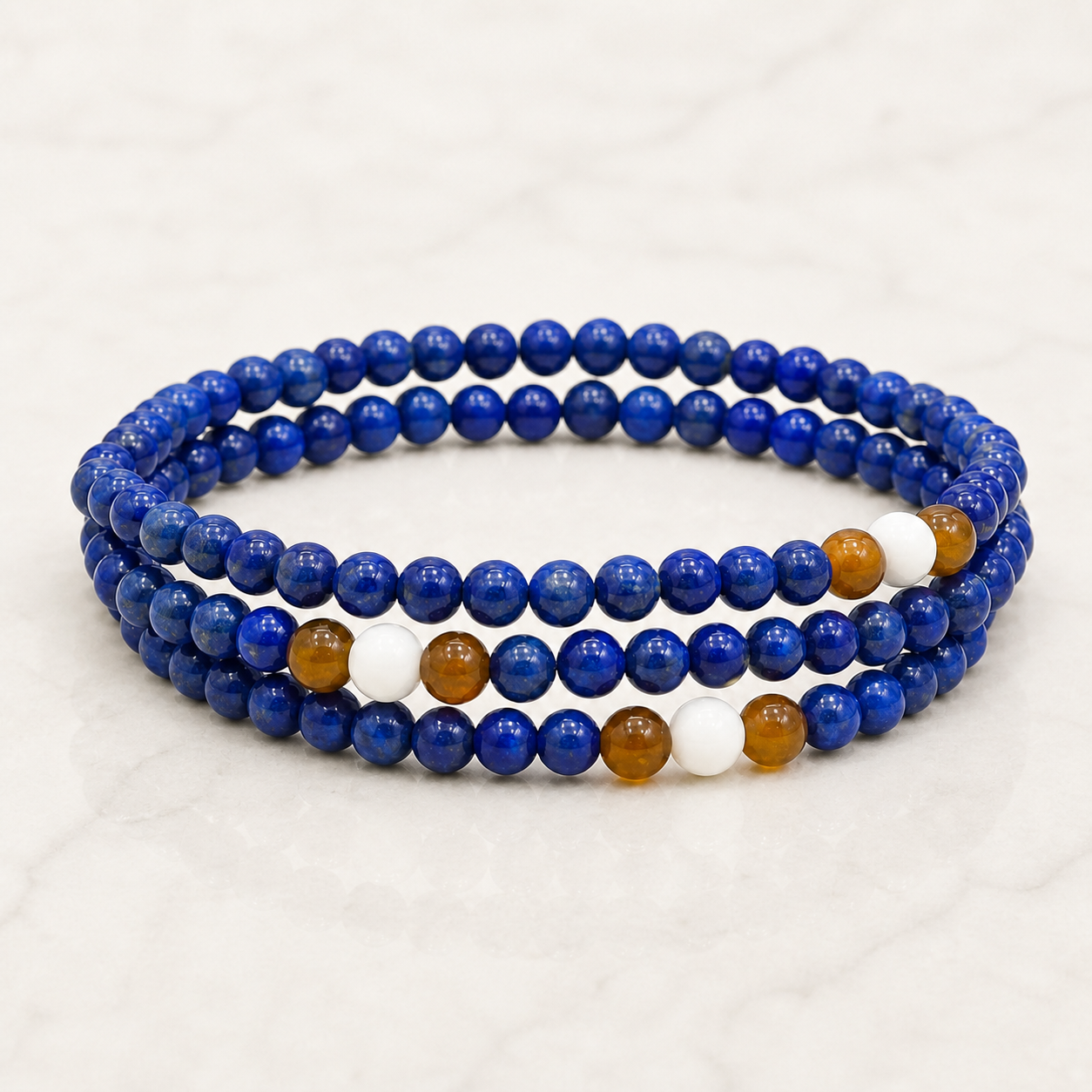 Deep Blue Wrap Bracelet