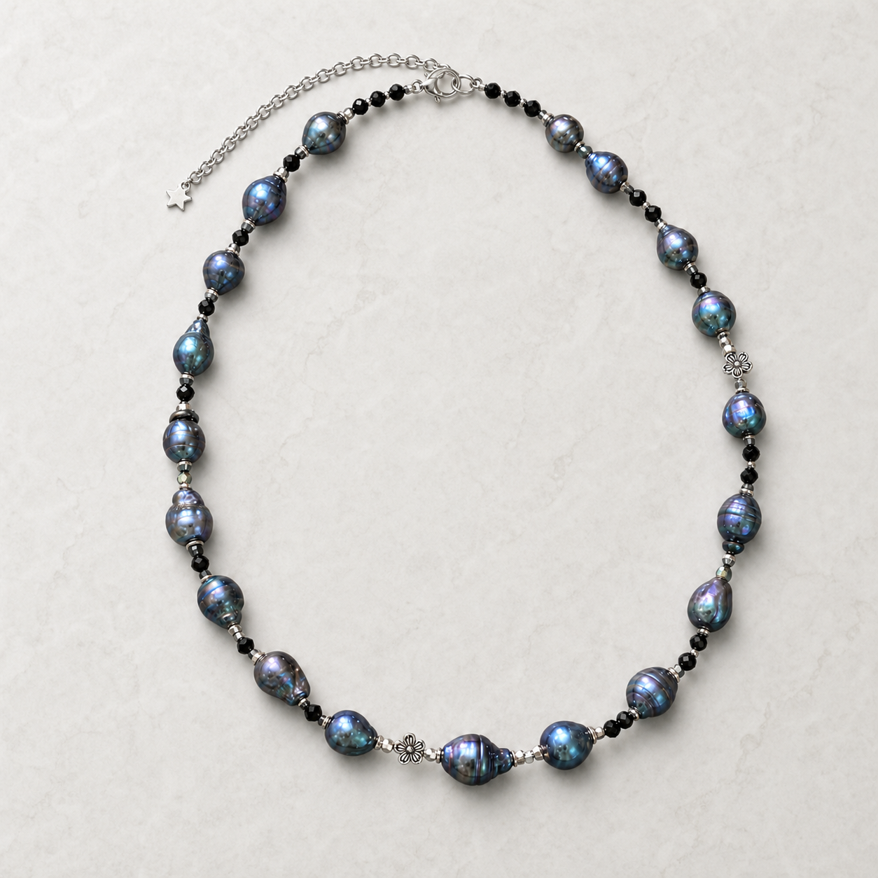 Peacock Pearl Long Necklace