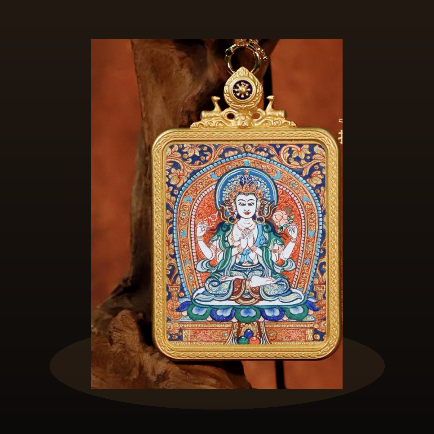 Four-Armed Avalokitesvara Guardian Pendant