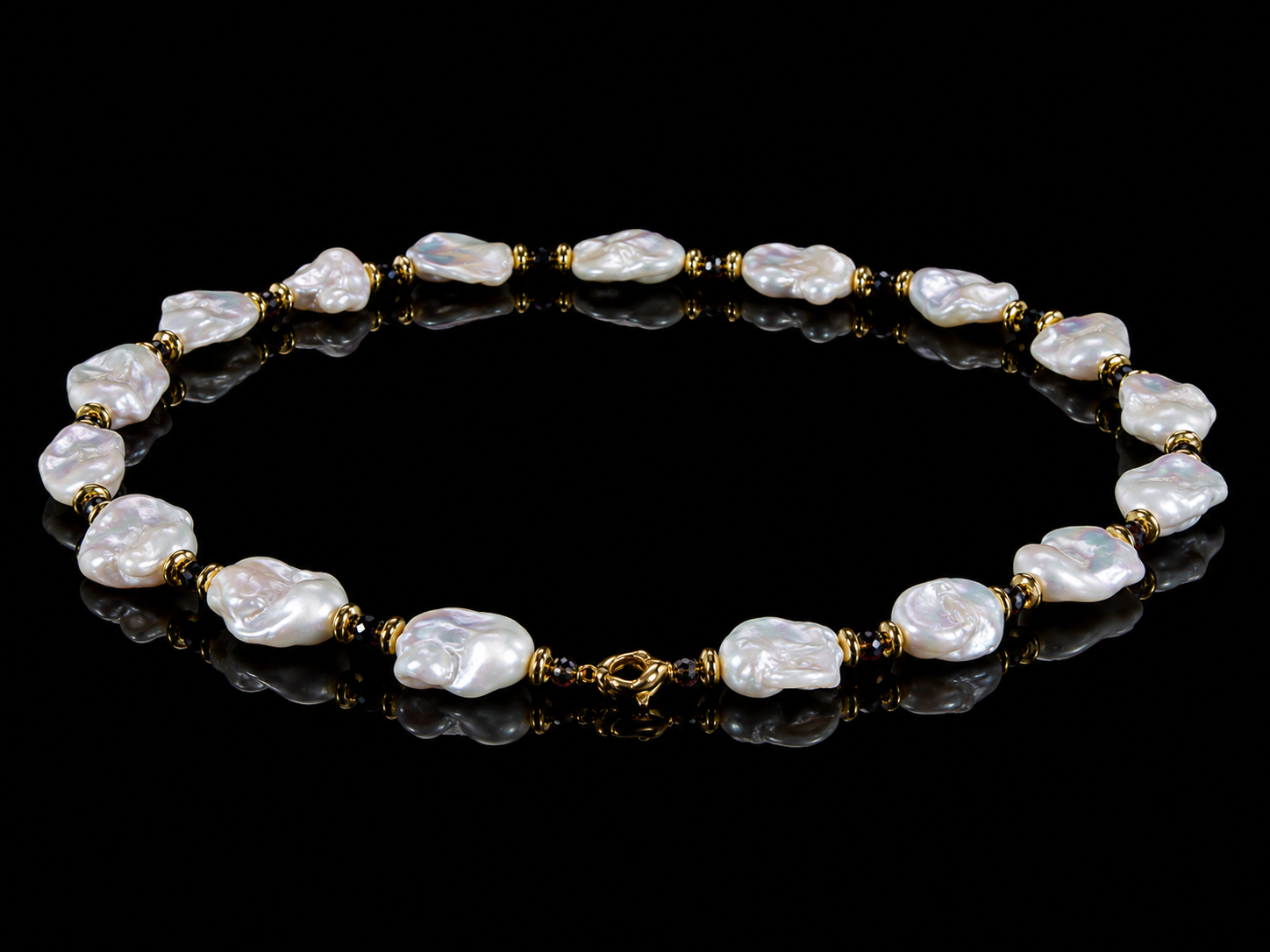 Gold Baroque Pearl Necklace lifestyle scene