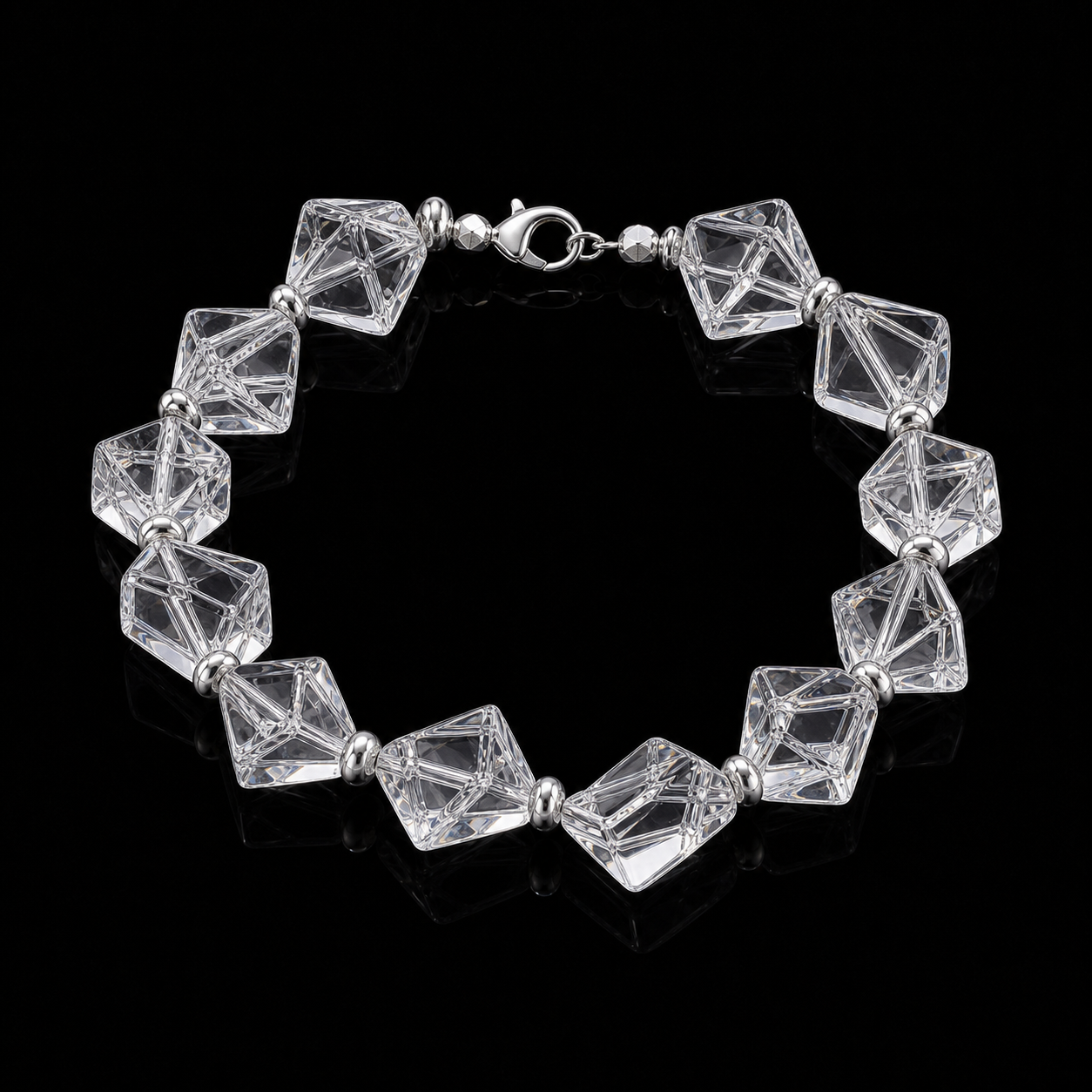 Clear Geometry Crystal Bracelet