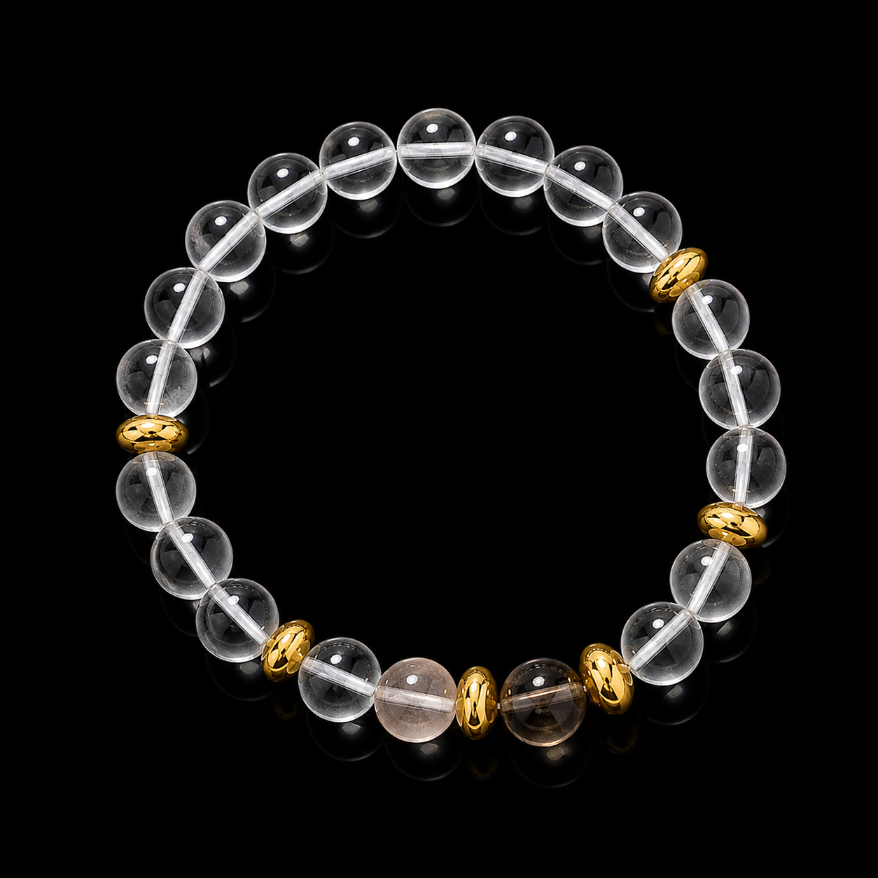 Clear Gold Spacer Bracelet